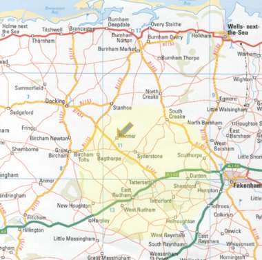 Map showing Garden Caravan  Site, North Norfolk