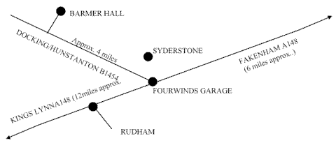 Map showing Garden Caravan  Site, North Norfolk
